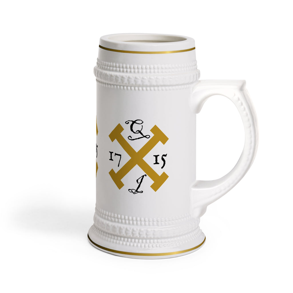 1715 Fleet - Queens Jewels Gold Accented Beer Stein Mug - Perfect for Celebrations & Gatherings
