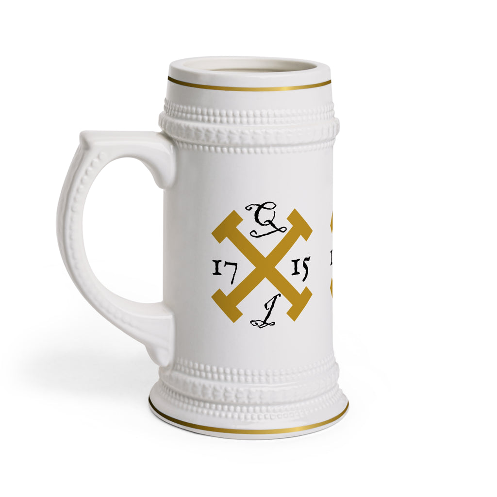 1715 Fleet - Queens Jewels Gold Accented Beer Stein Mug - Perfect for Celebrations & Gatherings