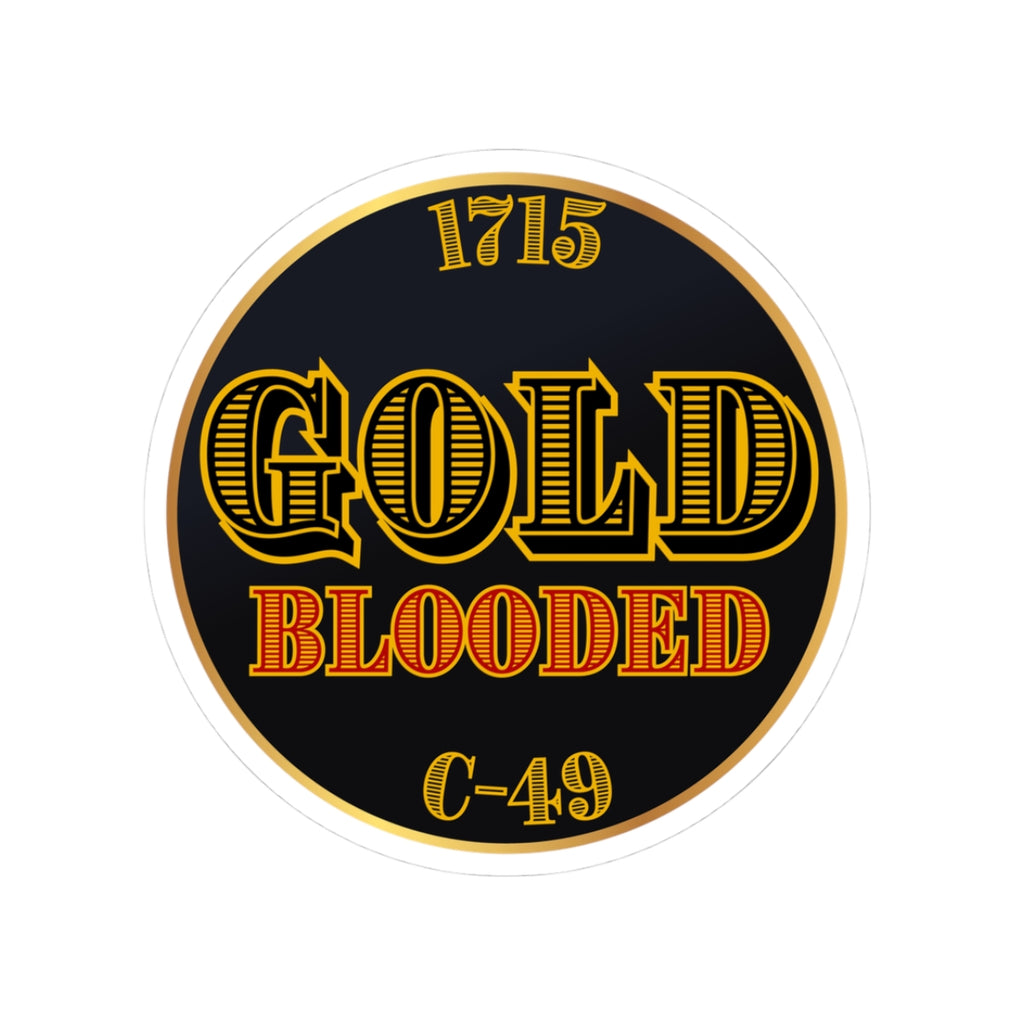 Official Gold Blooded - C-49 - Kiss-Cut Stickers - High Quality Vinyl