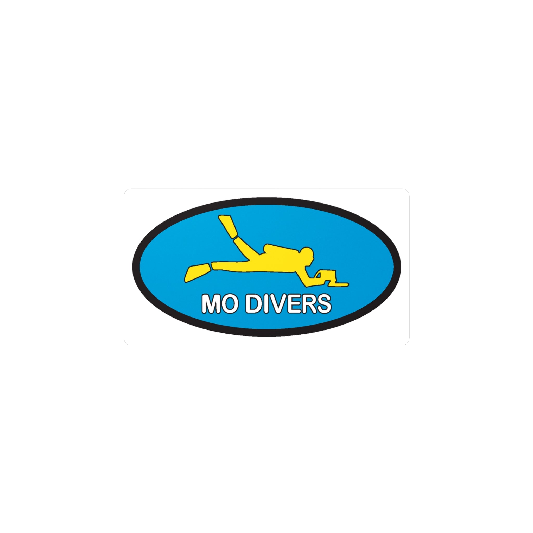 Official Mo Divers Oval Kiss-Cut Vinyl Decals for Divers - Perfect for Car, Laptop & Gear