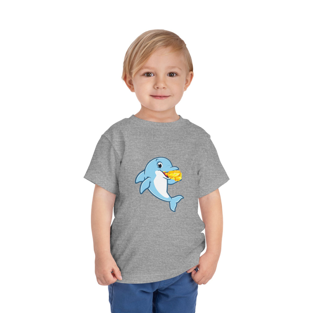 Cute Gold Grabbing Porpoise Toddler Tee