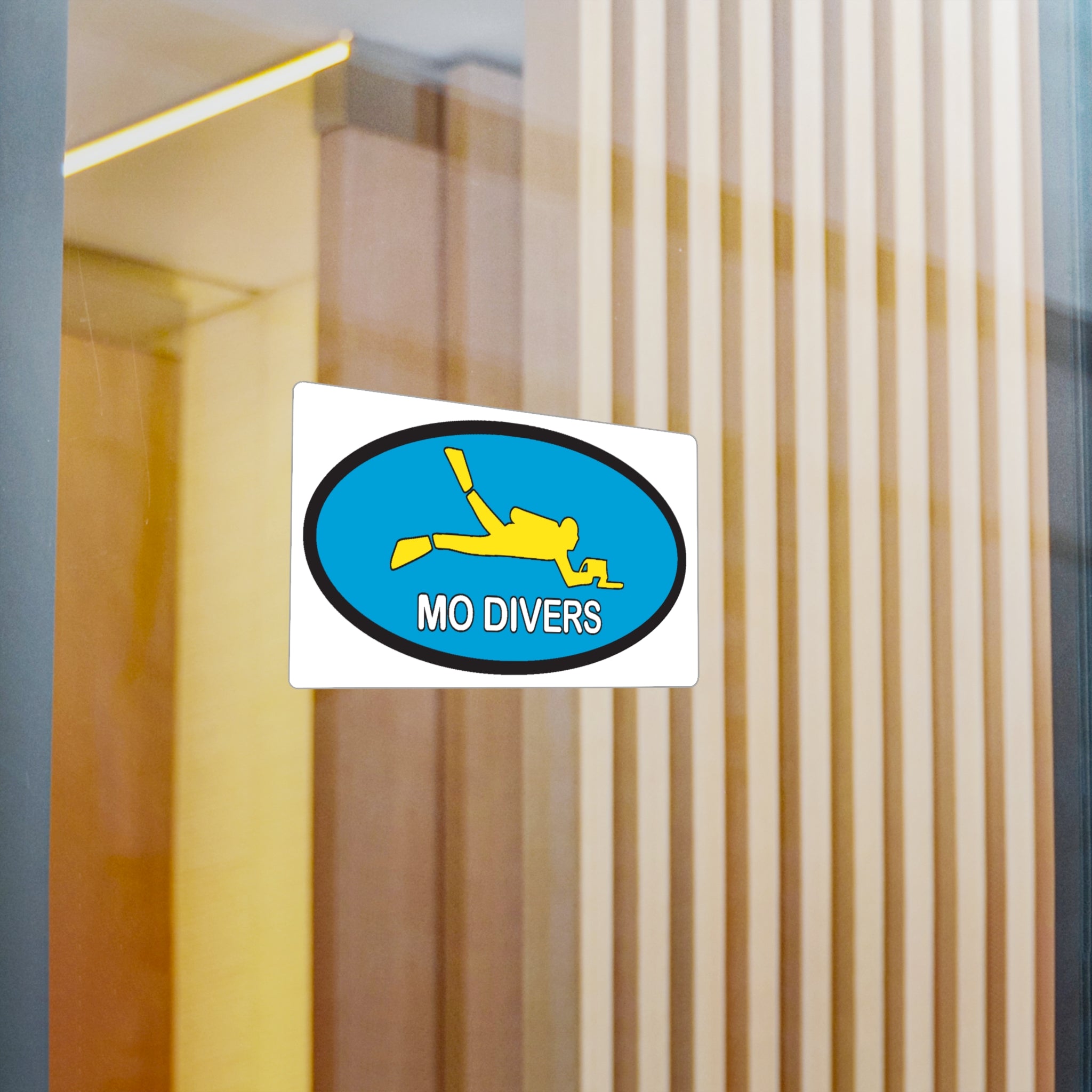 Official Mo Divers Oval Kiss-Cut Vinyl Decals for Divers - Perfect for Car, Laptop & Gear