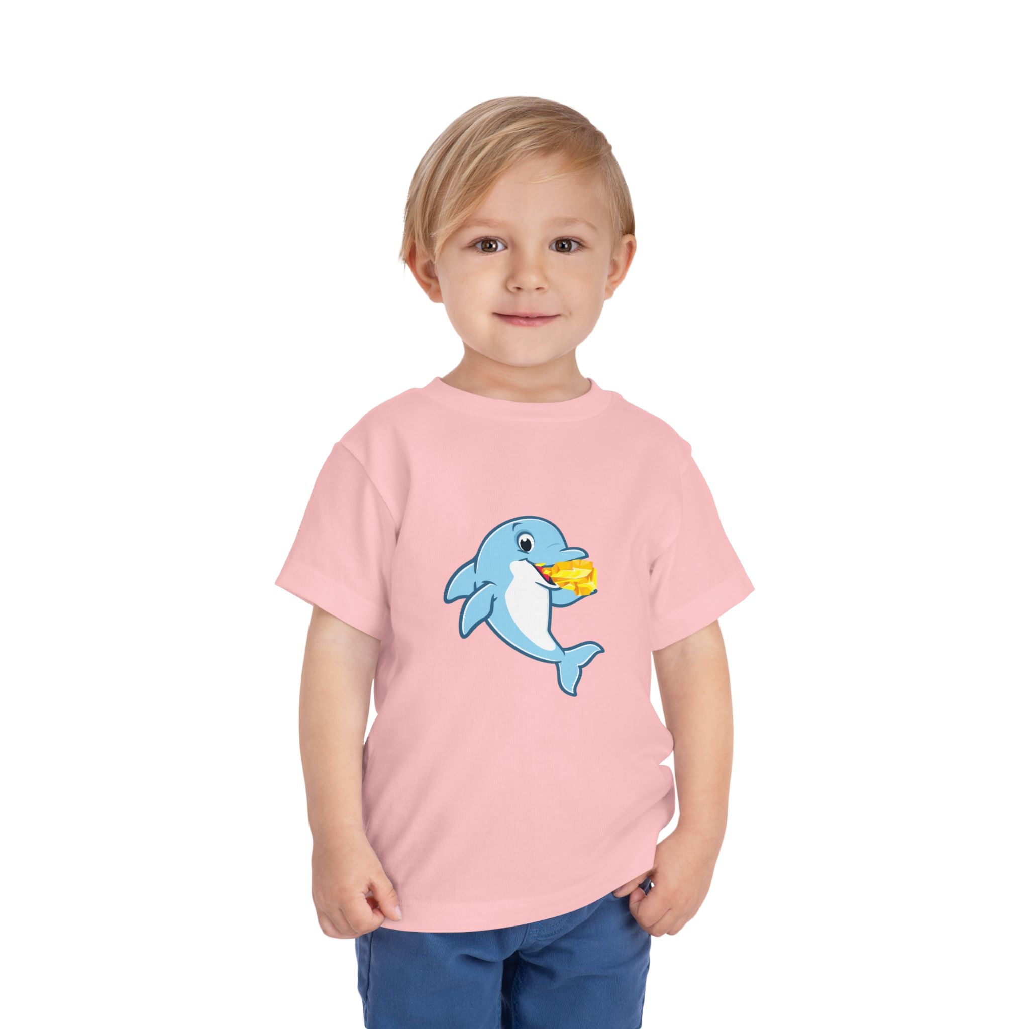 Cute Gold Grabbing Porpoise Toddler Tee