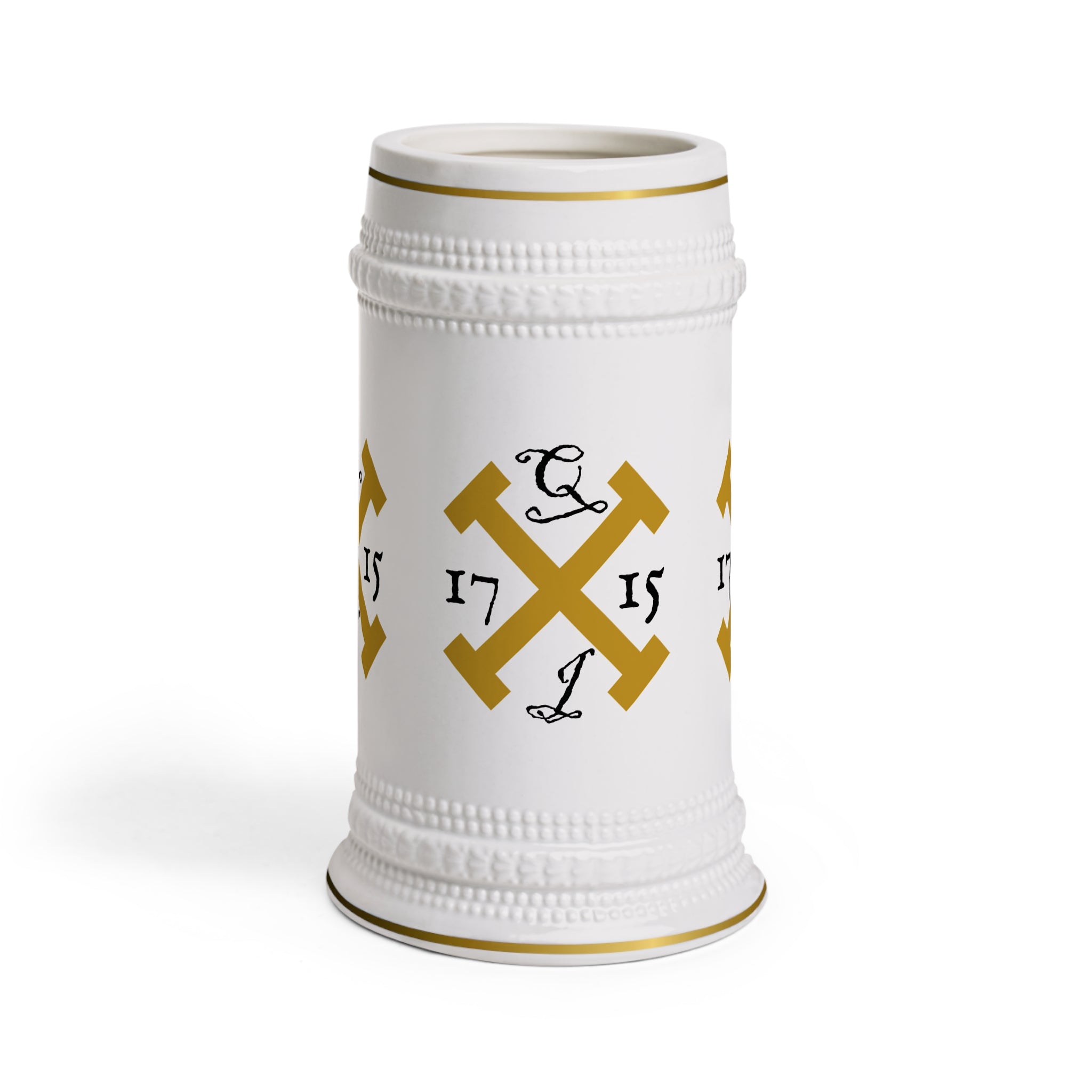 1715 Fleet - Queens Jewels Gold Accented Beer Stein Mug - Perfect for Celebrations & Gatherings