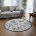 Silver Treasure Chest Roundel Rug