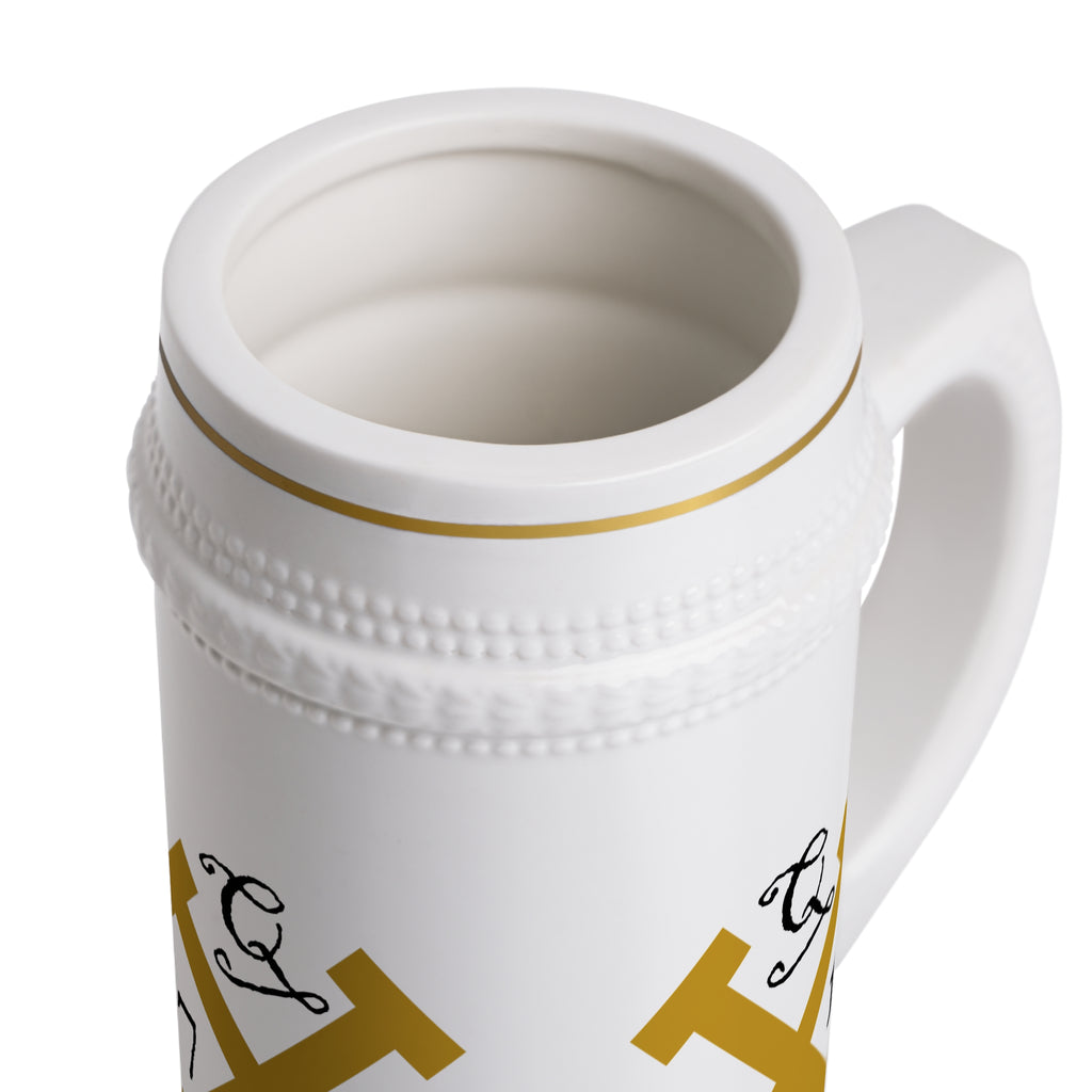 1715 Fleet - Queens Jewels Gold Accented Beer Stein Mug - Perfect for Celebrations & Gatherings