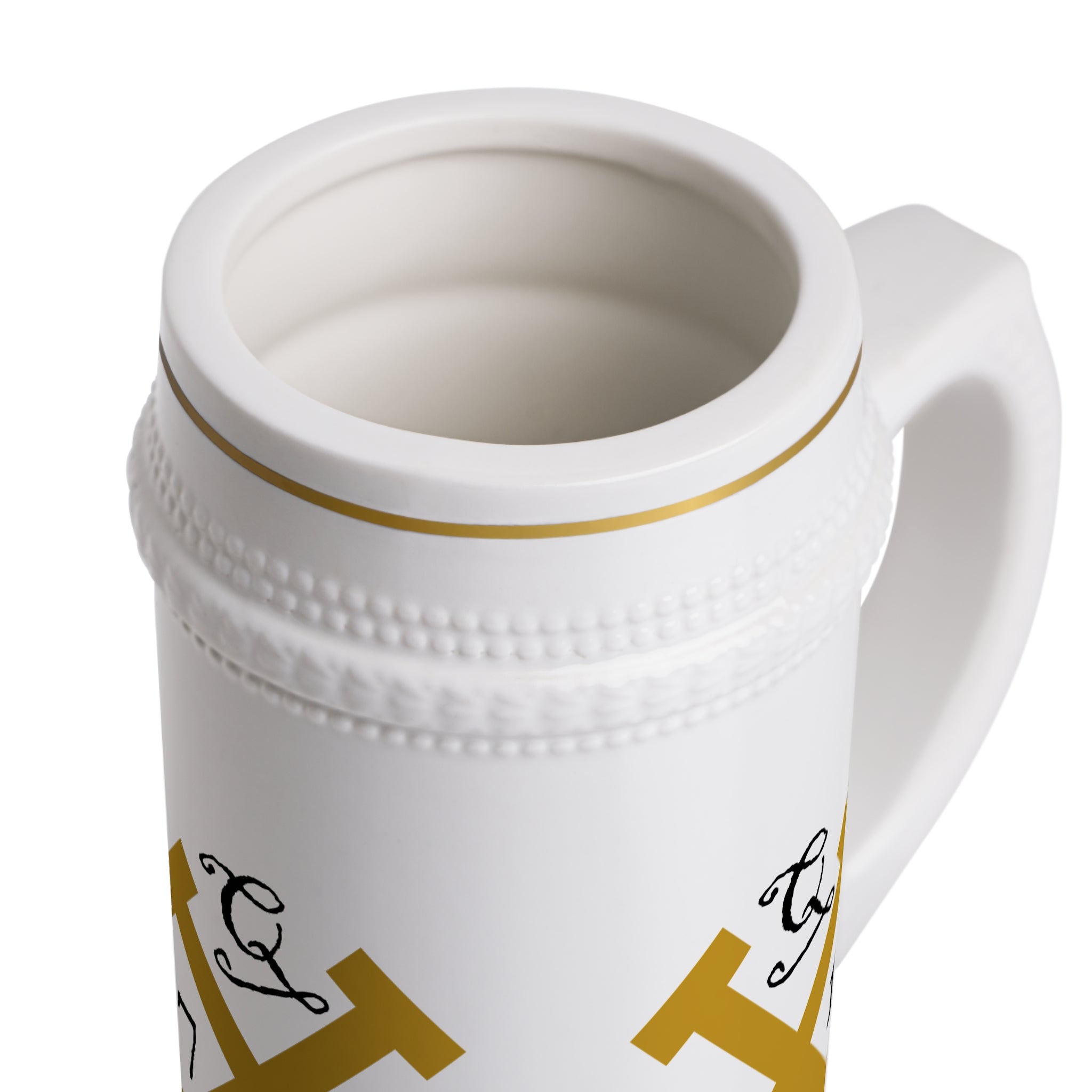 1715 Fleet - Queens Jewels Gold Accented Beer Stein Mug - Perfect for Celebrations & Gatherings