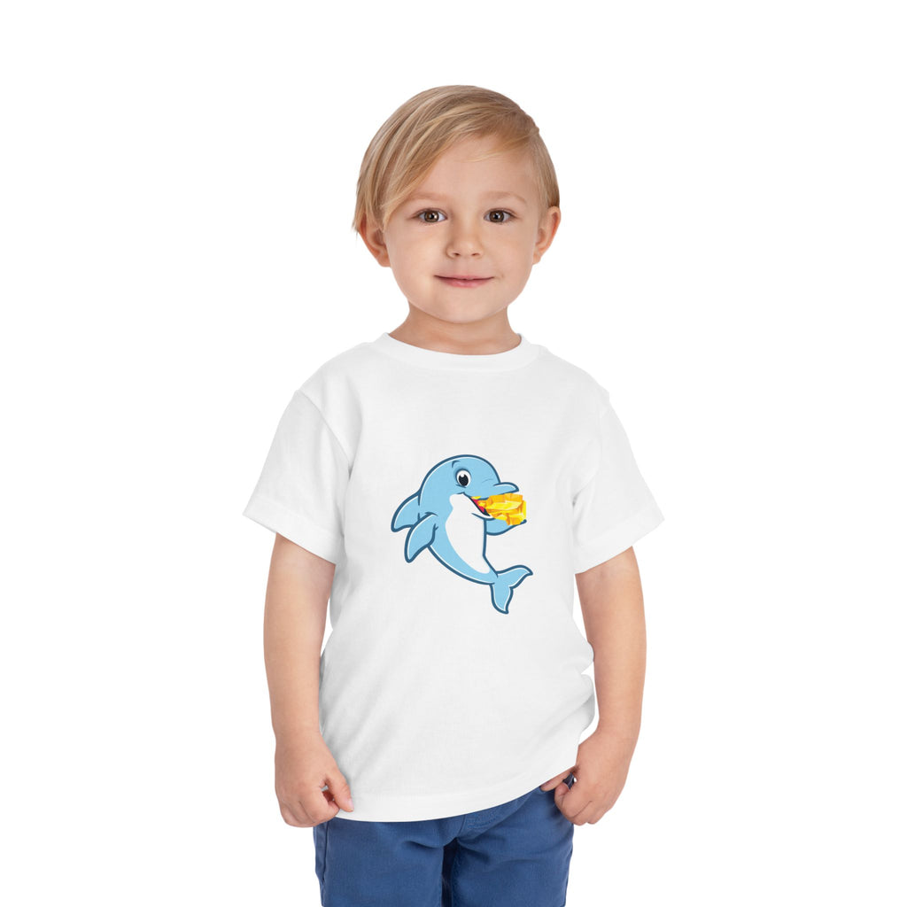 Cute Gold Grabbing Porpoise Toddler Tee