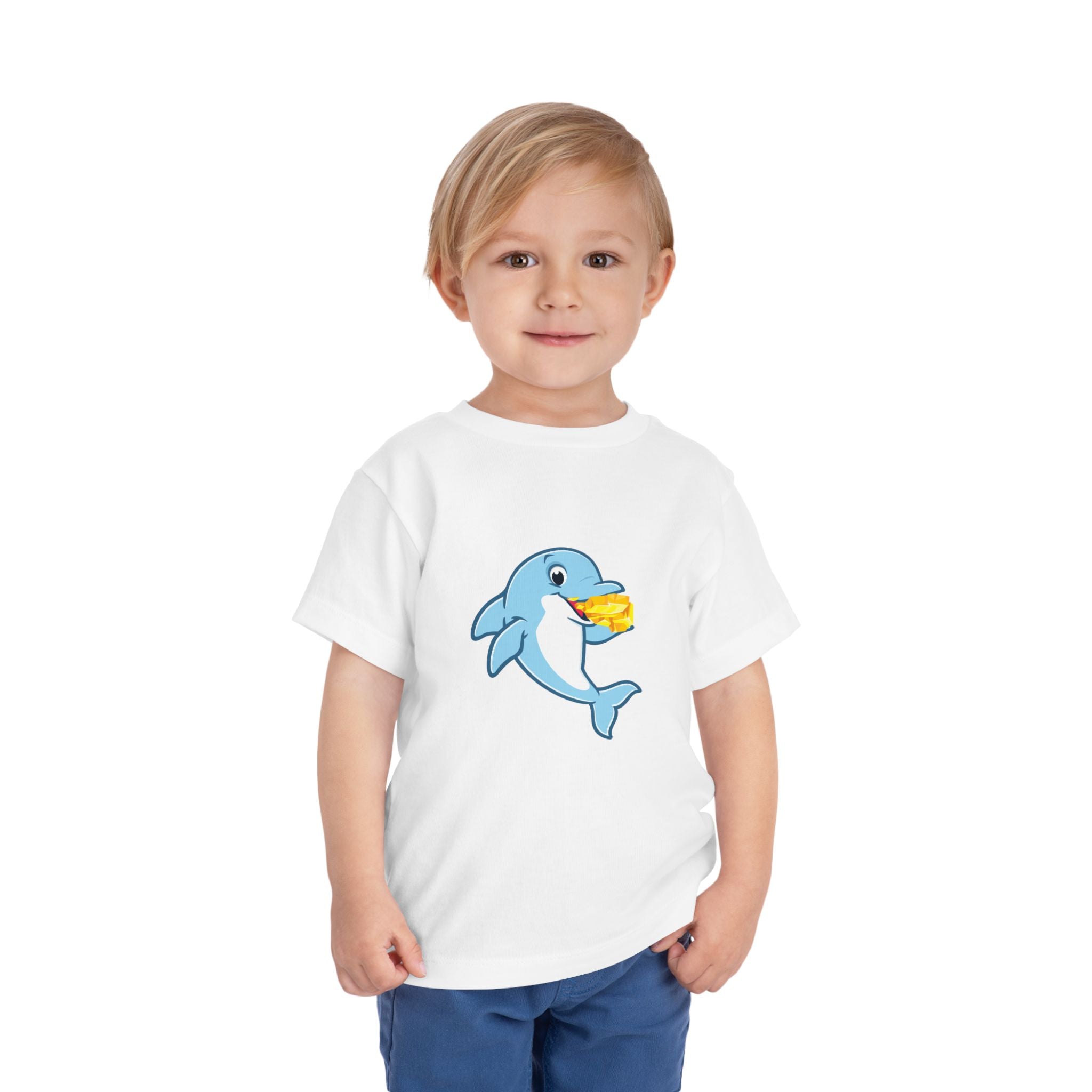 Cute Gold Grabbing Porpoise Toddler Tee