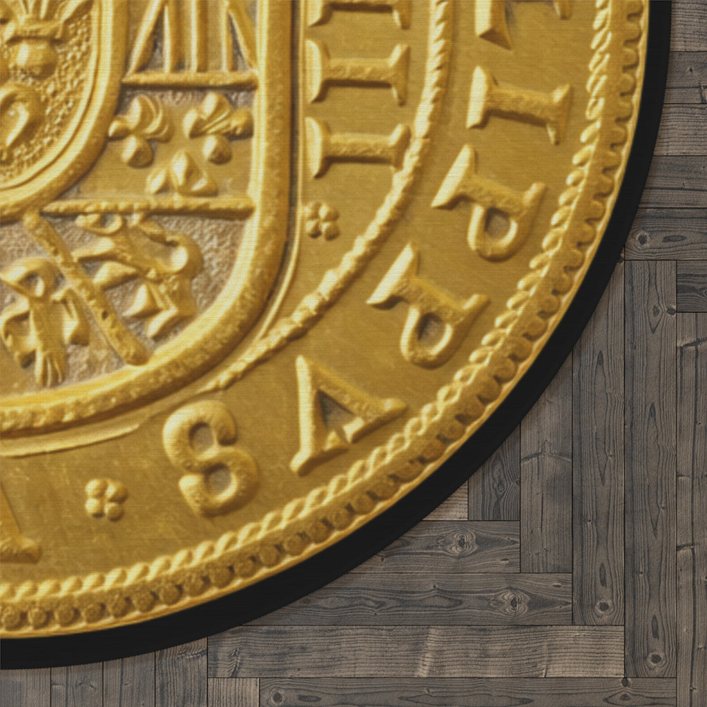 1715 Tricentennial 8 Escudos Royal Round Rug