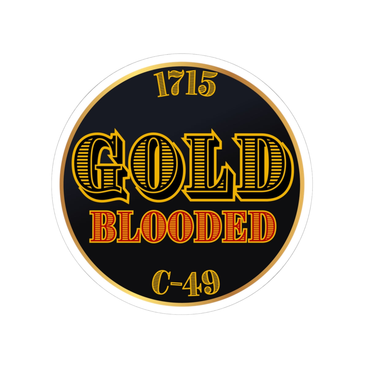 Official Gold Blooded - C-49 - Kiss-Cut Stickers - High Quality Vinyl