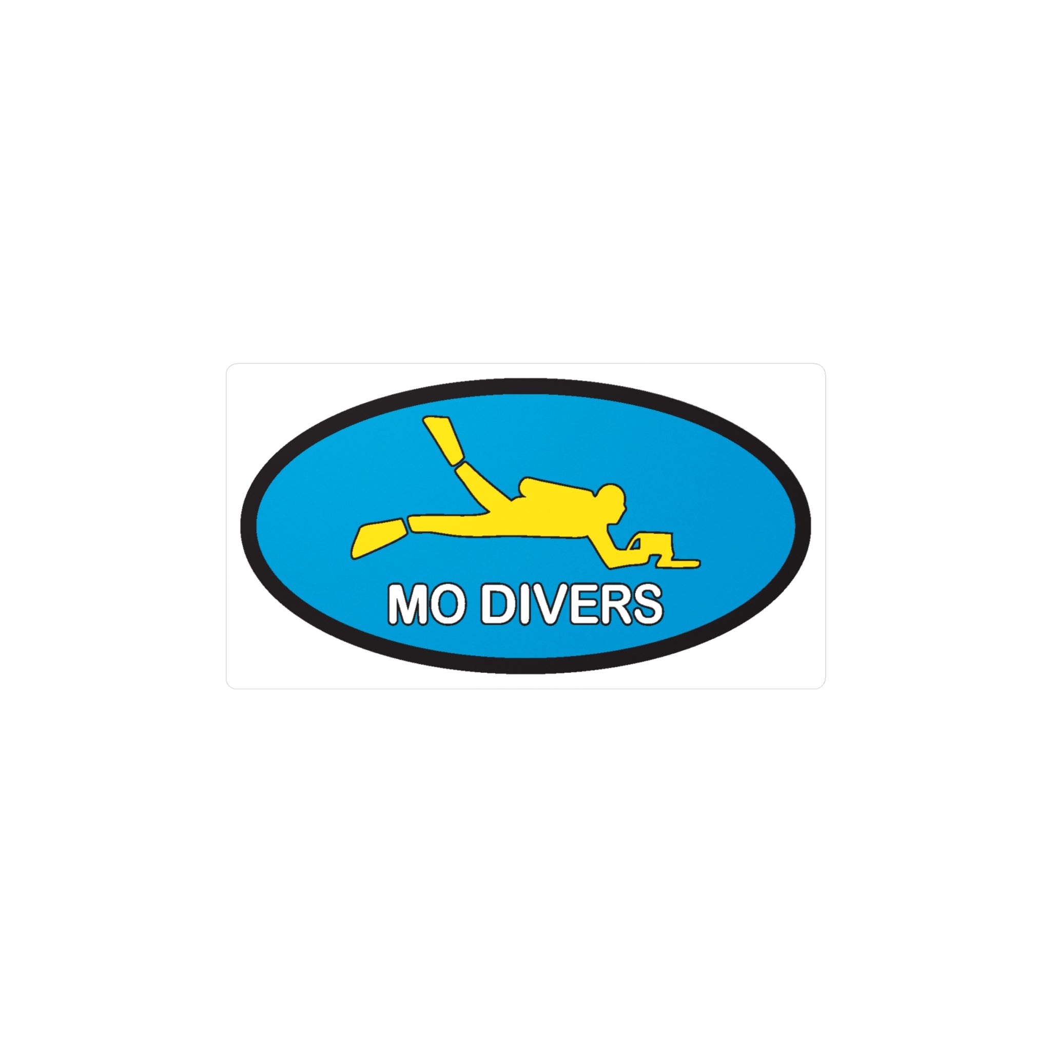 Official Mo Divers Oval Kiss-Cut Vinyl Decals for Divers - Perfect for Car, Laptop & Gear