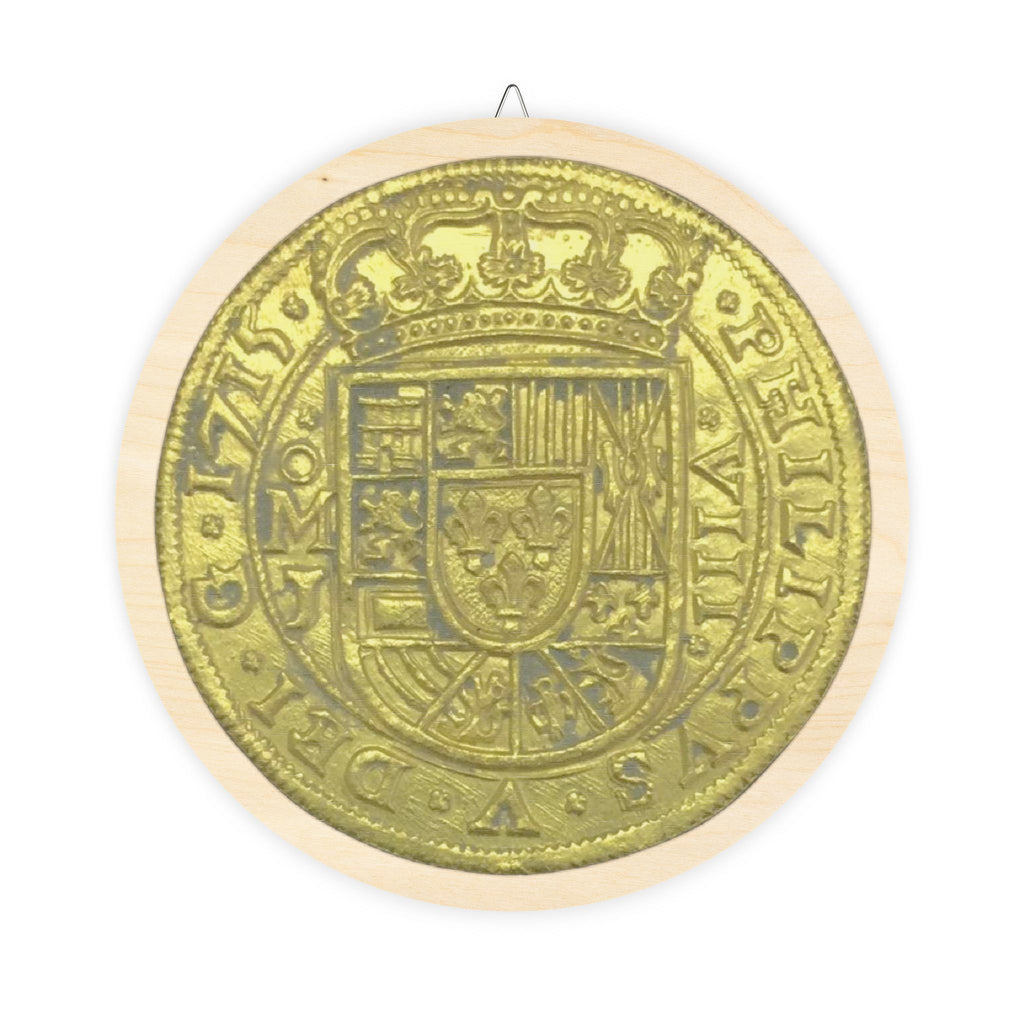 1715 Tricentennial Royal Eight Escudos Wooden Wall Art