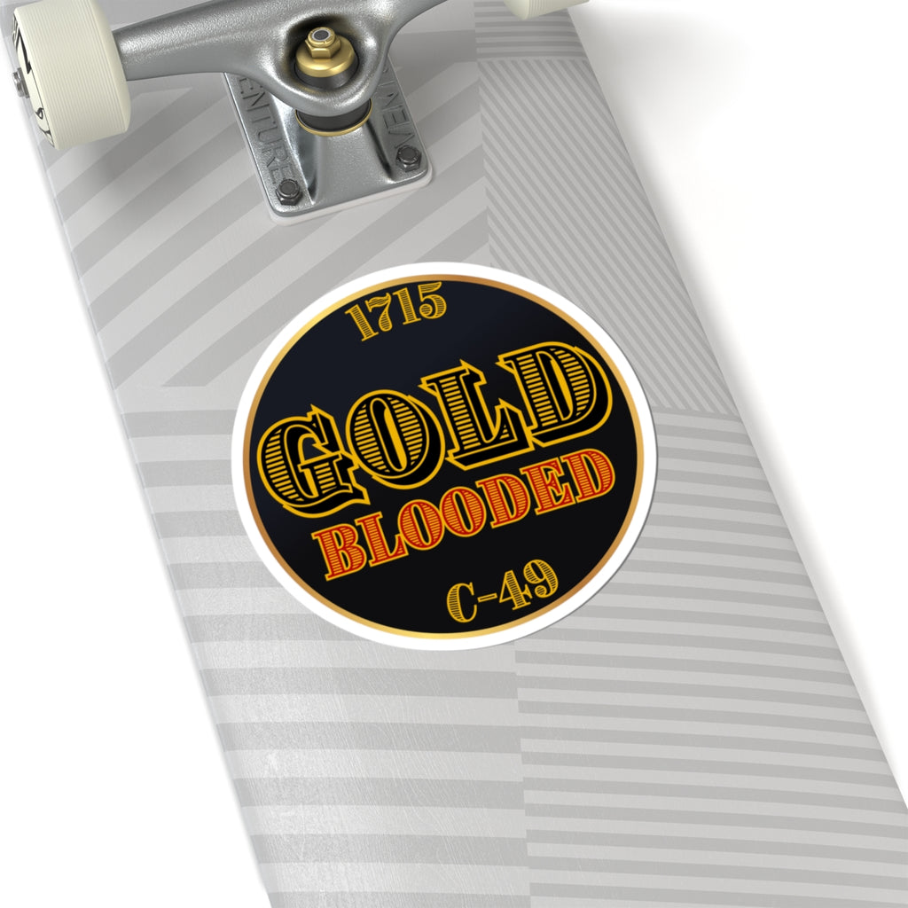 Official Gold Blooded - C-49 - Kiss-Cut Stickers - High Quality Vinyl